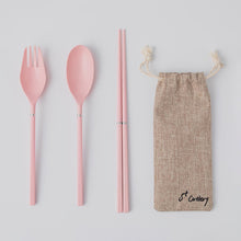 Load image into Gallery viewer, S+ Cutlery Light | 3 in 1 Glass Fiber Cutlery Set (White)